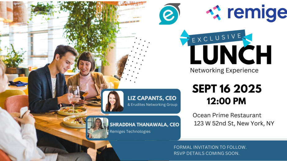 Erudites exclusive networking lunch flyer